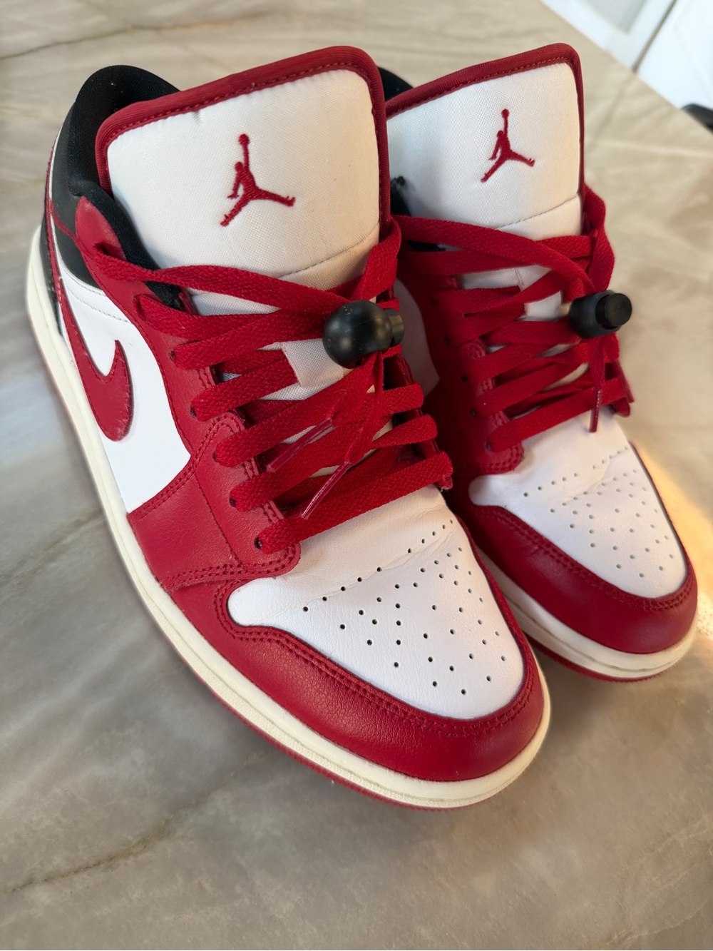 Nike Air Jordan 1 Low Retro Shoes White Black Gym Red DC0774-160 WOMEN SIZE 11 - Picture 3 of 8